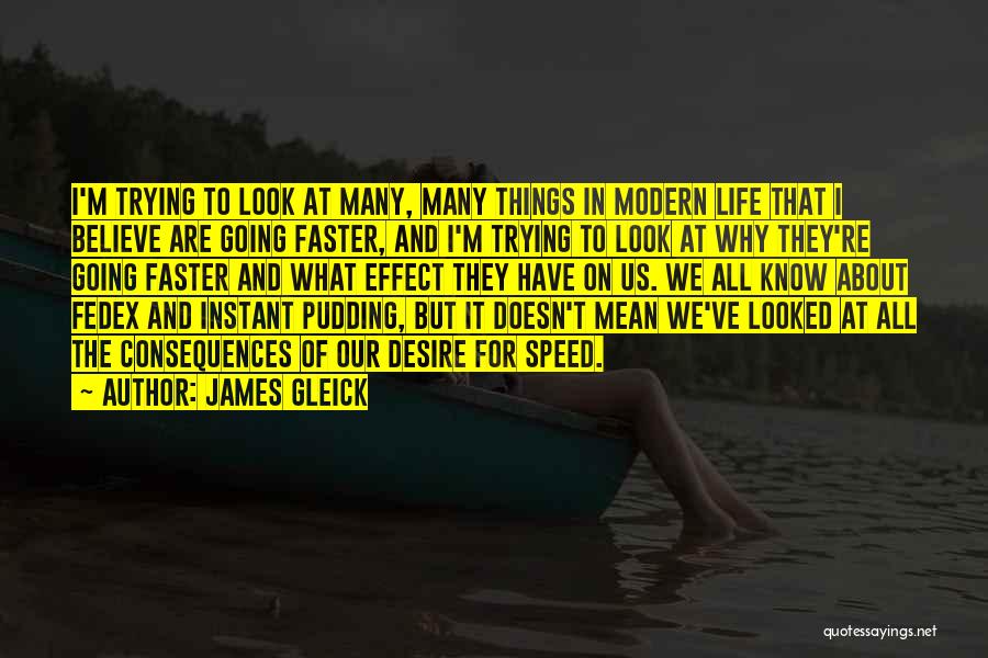 Faster Life Quotes By James Gleick