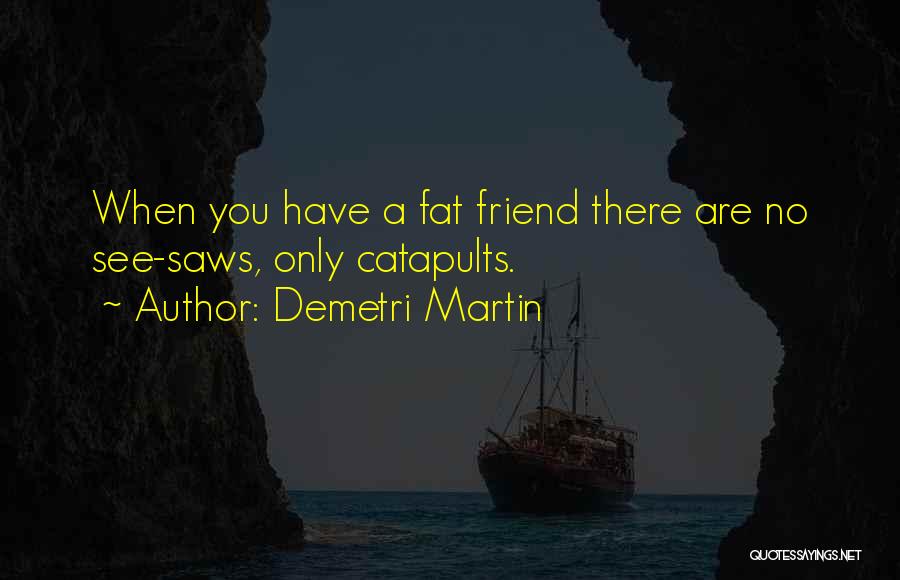 Fat Friend Quotes By Demetri Martin