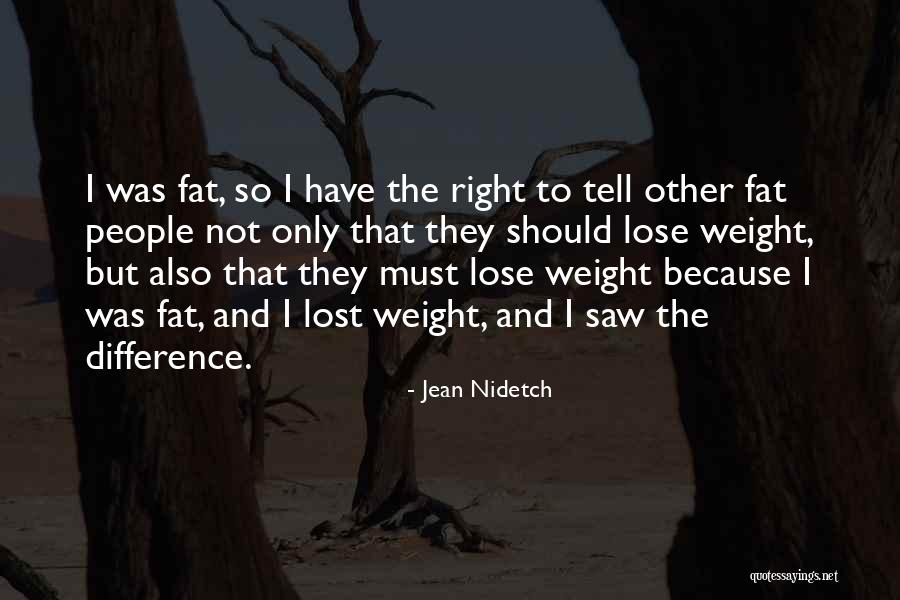 Fat Quotes By Jean Nidetch