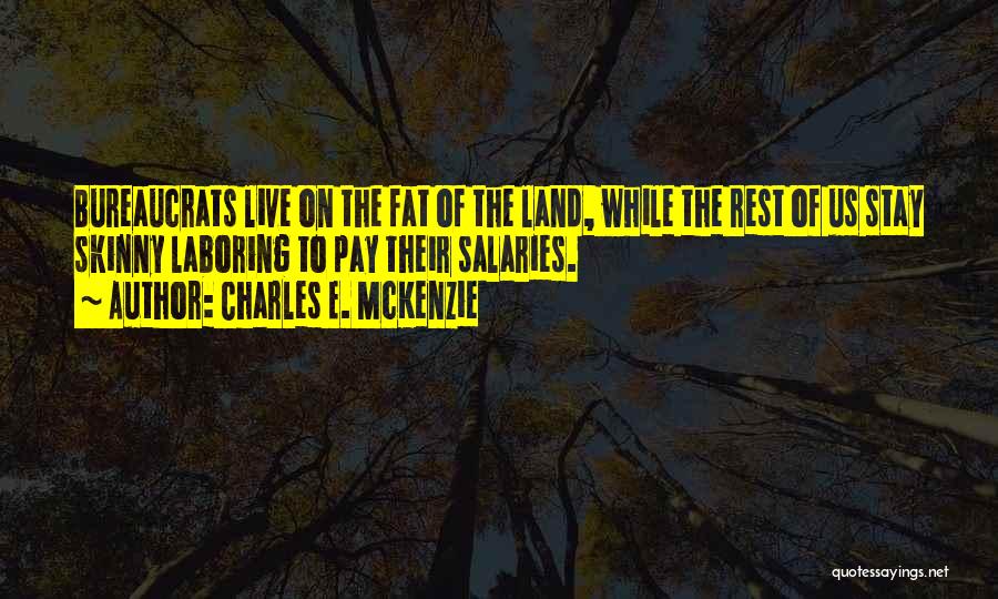 Fat To Skinny Quotes By Charles E. McKenzie