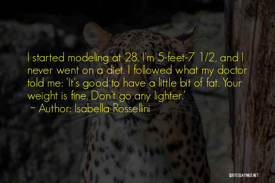 Fat Weight Quotes By Isabella Rossellini