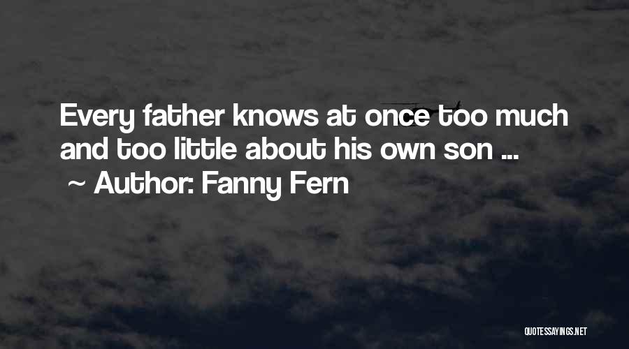 Father And Little Son Quotes By Fanny Fern