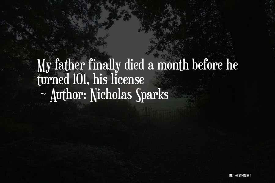 Father Died Quotes By Nicholas Sparks