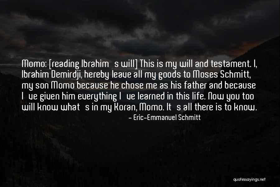 Father Son Life Quotes By Eric-Emmanuel Schmitt