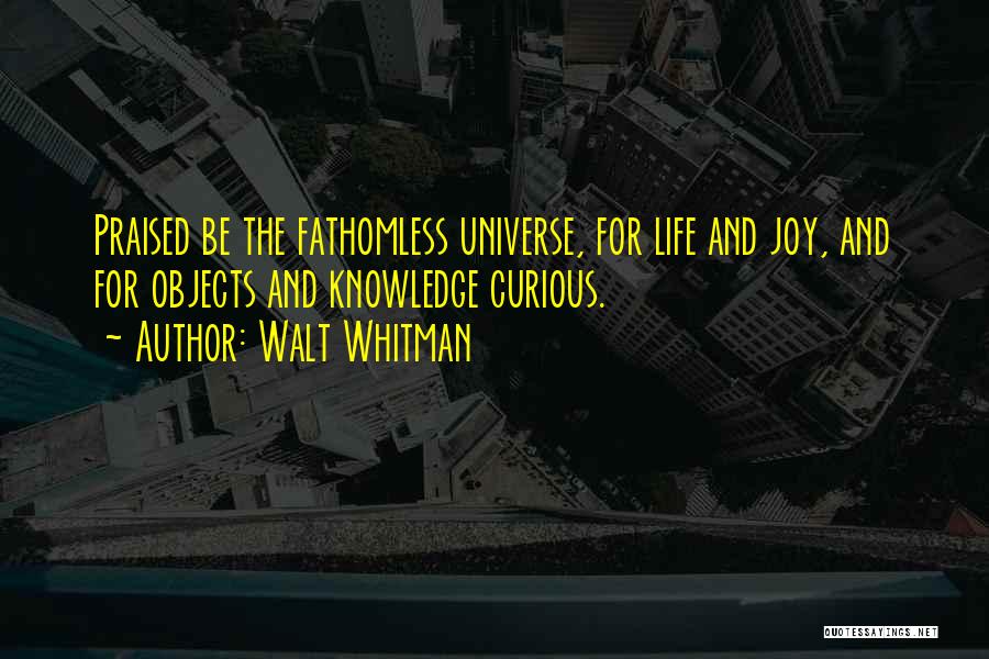 Fathomless Quotes By Walt Whitman