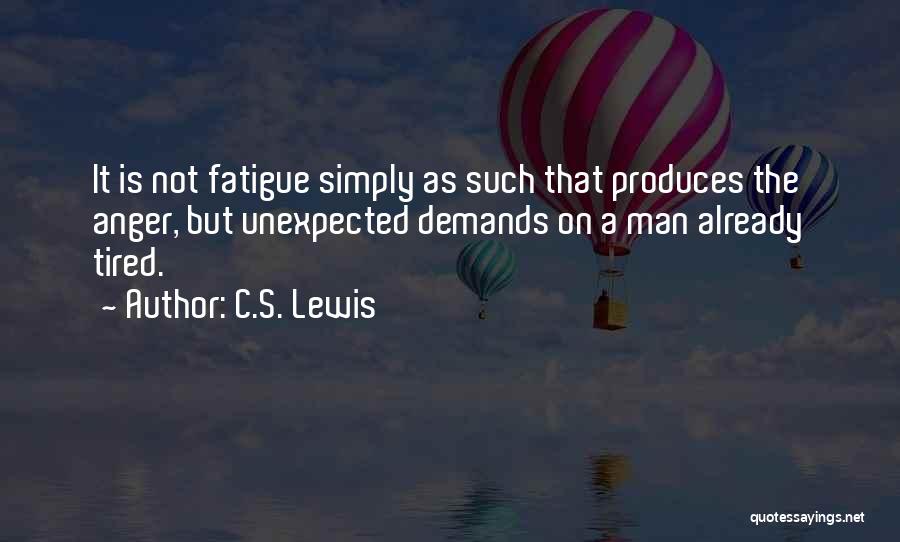 Fatigue Quotes By C.S. Lewis
