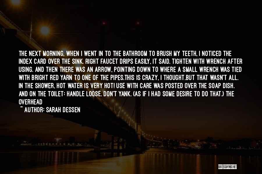 Faucet Quotes By Sarah Dessen