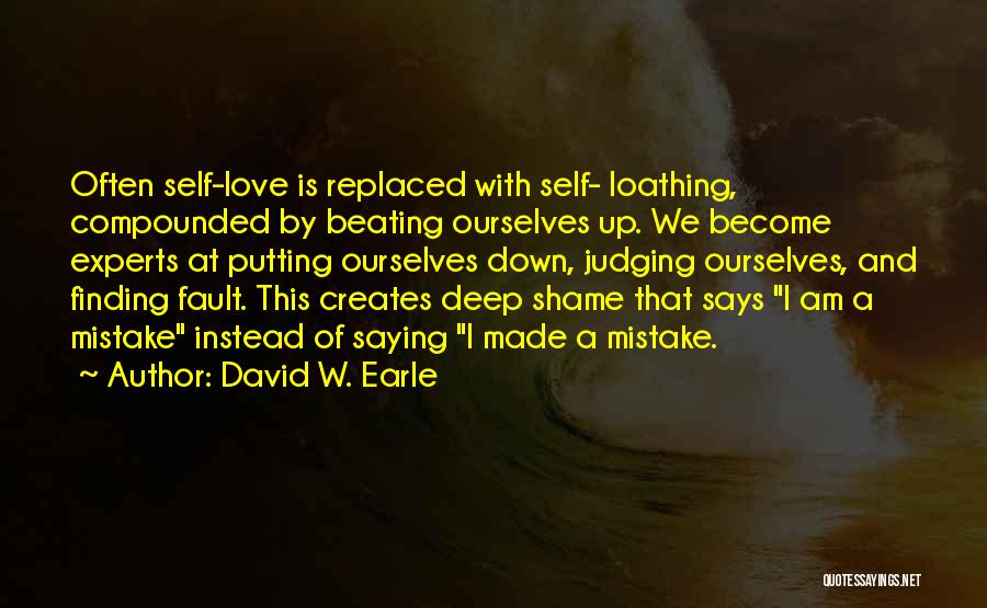 Fault Finding Quotes By David W. Earle