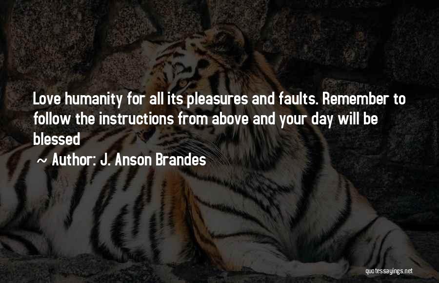 Faults Of Humanity Quotes By J. Anson Brandes