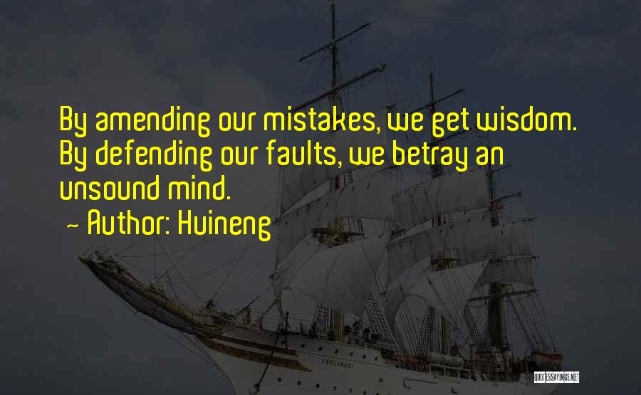 Faults Quotes By Huineng