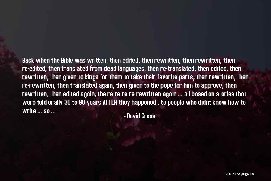 Favorite Bible Quotes By David Cross