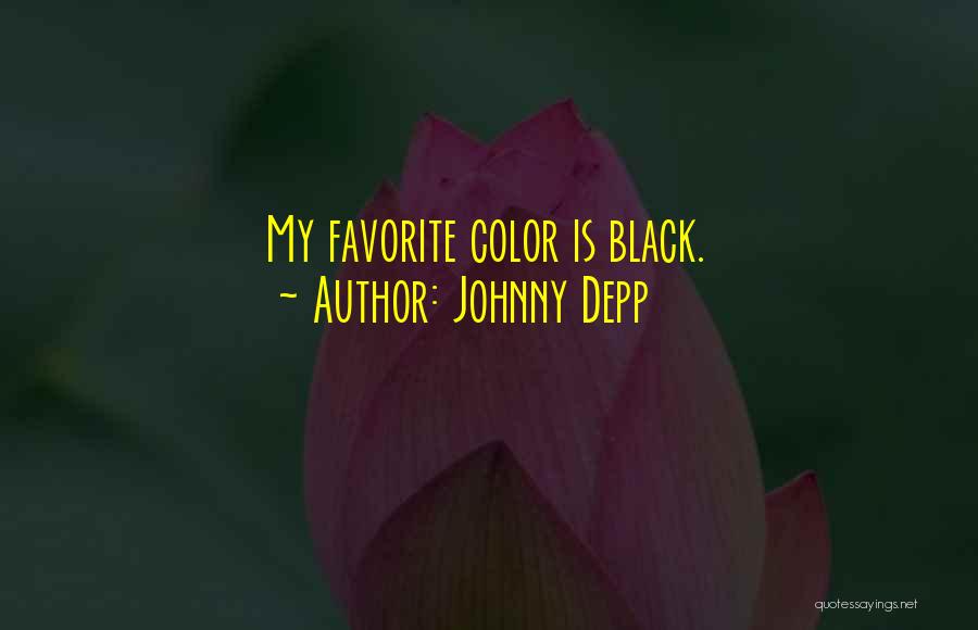 Favorite Color Quotes By Johnny Depp
