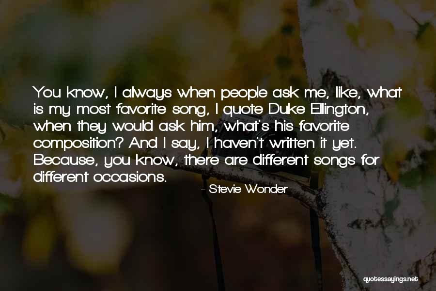 Favorite Song Quotes By Stevie Wonder