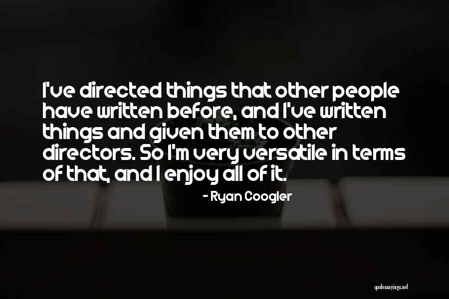 Fdr Fireside Chat Quotes By Ryan Coogler