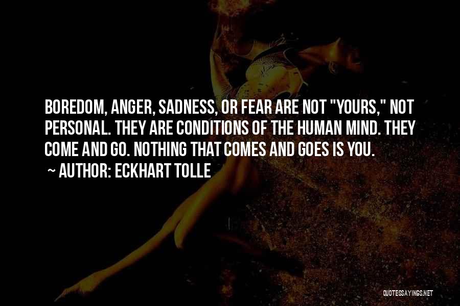 Fear And Anger Quotes By Eckhart Tolle