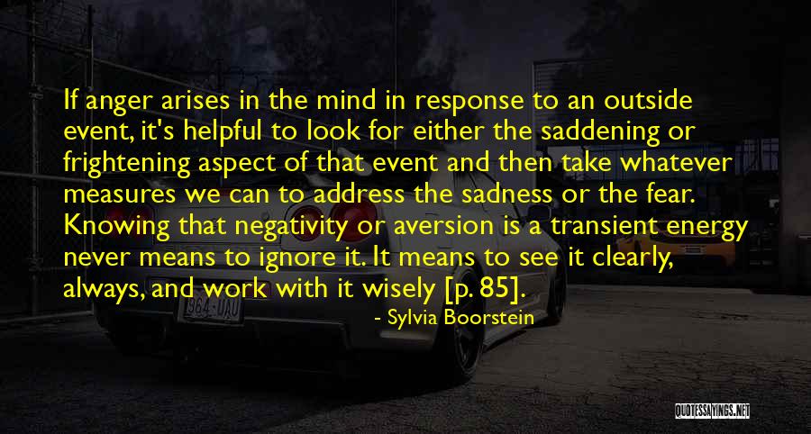 Fear And Anger Quotes By Sylvia Boorstein Fear And Anger Quotes By Sylvia Boorstein