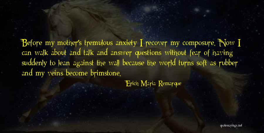 Fear And Anxiety Quotes By Erich Maria Remarque