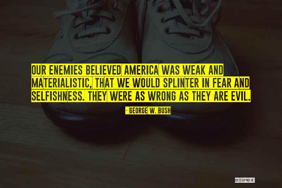 Fear And Evil Quotes By George W. Bush Fear And Evil Quotes By George W. Bush