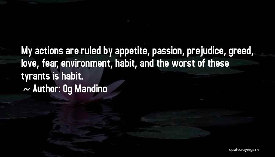 Fear And Greed Quotes By Og Mandino