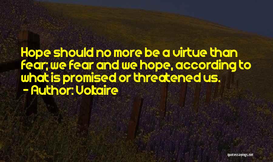 Fear And Hope Quotes By Voltaire