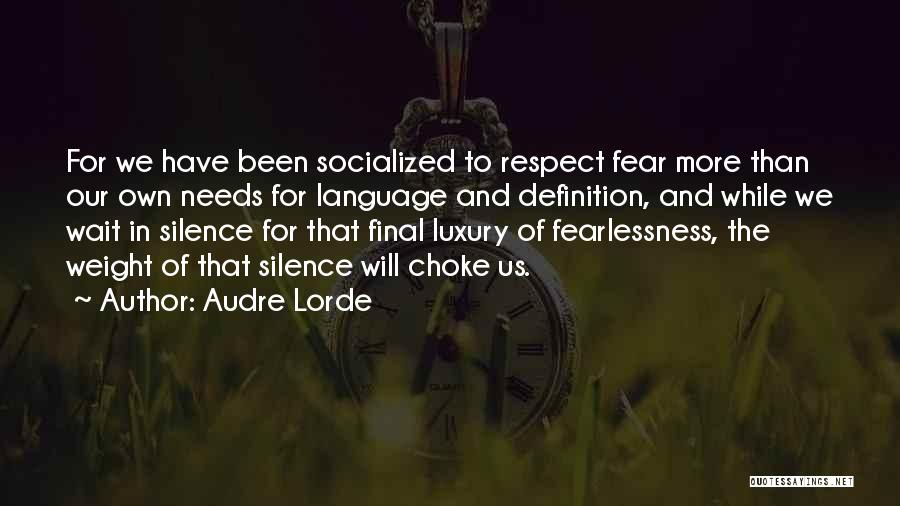 Fear And Respect Quotes By Audre Lorde