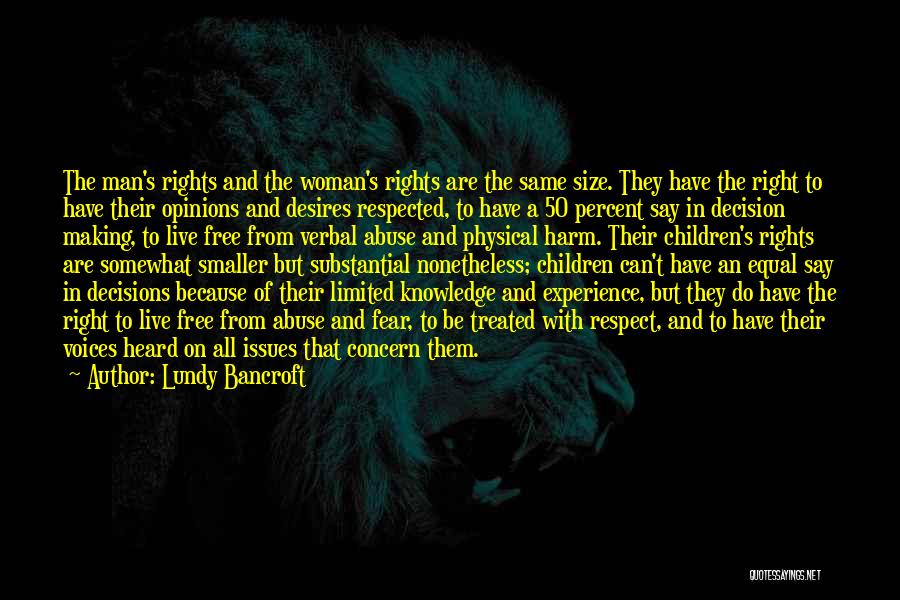Fear And Respect Quotes By Lundy Bancroft