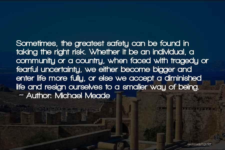 Fear And Risk Taking Quotes By Michael Meade