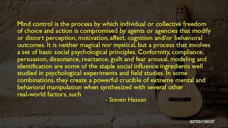 Fear As Motivation Quotes By Steven Hassan