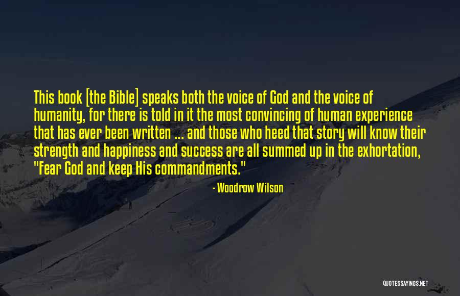 Fear In The Bible Quotes By Woodrow Wilson