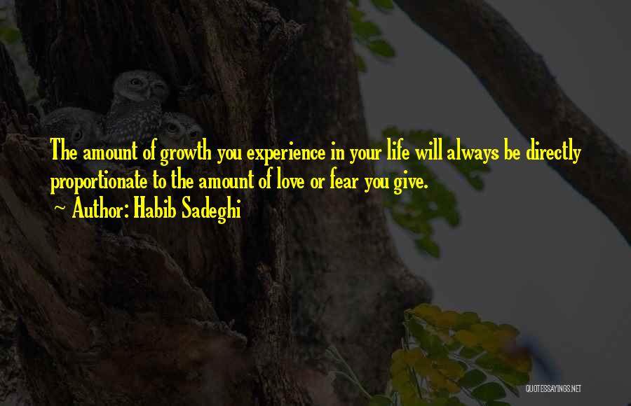 Fear Life Love Quotes By Habib Sadeghi