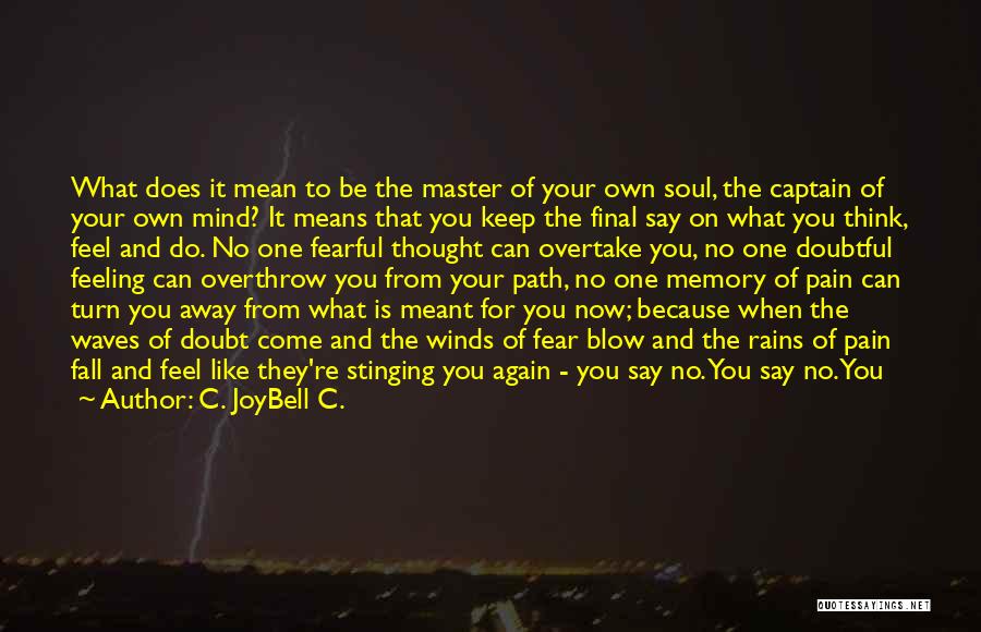 Fear No Pain Quotes By C. JoyBell C.