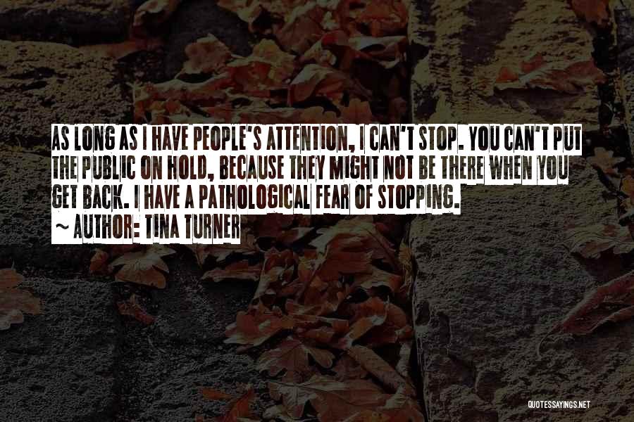 Fear Not Stopping You Quotes By Tina Turner
