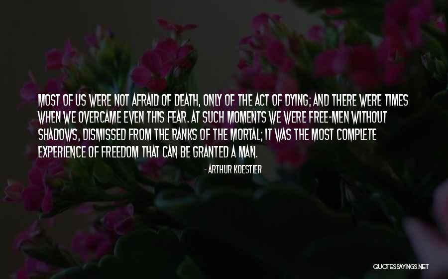 Fear Of Death And Dying Quotes By Arthur Koestler Fear Of Death And Dying Quotes By Arthur Koestler
