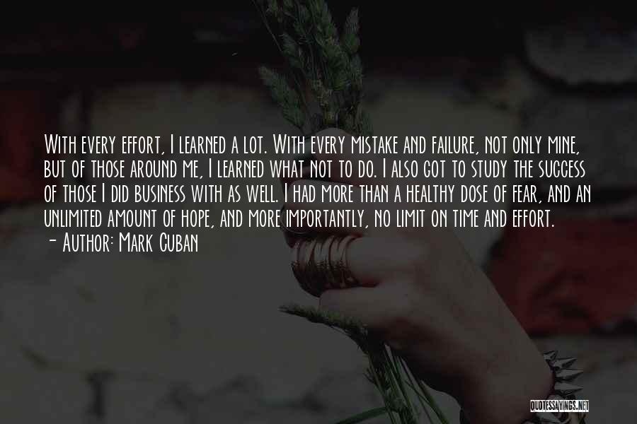 Fear Of Failure Success Quotes By Mark Cuban