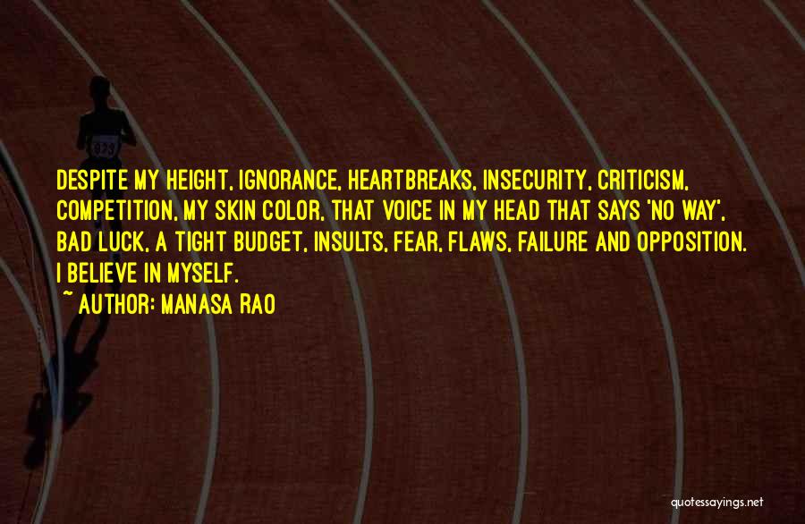 Fear Of Height Quotes By Manasa Rao