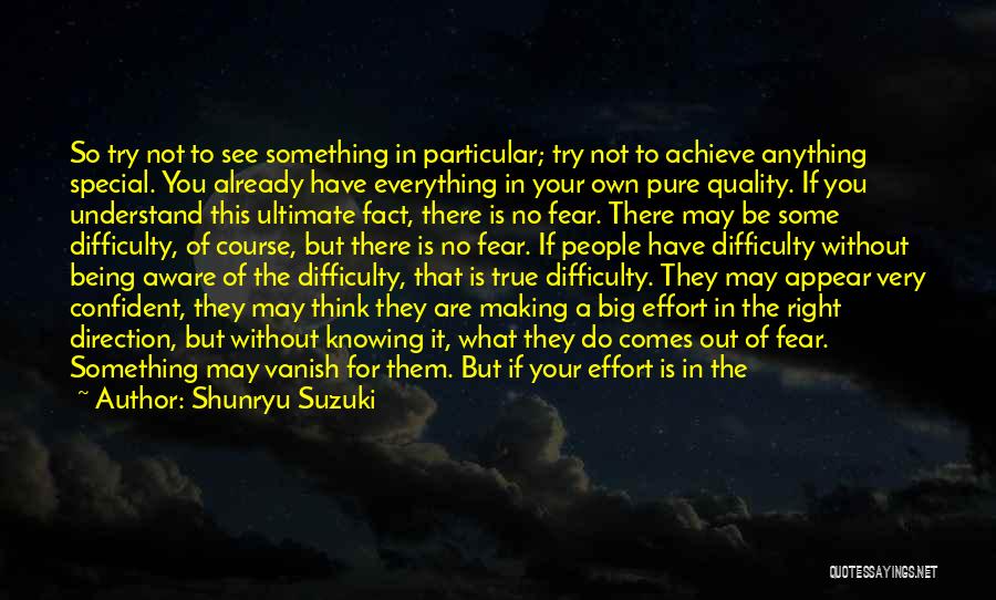 Fear Of Losing Something Quotes By Shunryu Suzuki