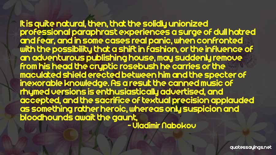 Fear Of Music Quotes By Vladimir Nabokov Fear Of Music Quotes By Vladimir Nabokov