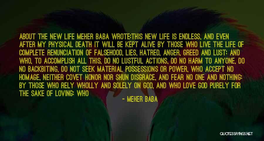 Fear Of New Love Quotes By Meher Baba