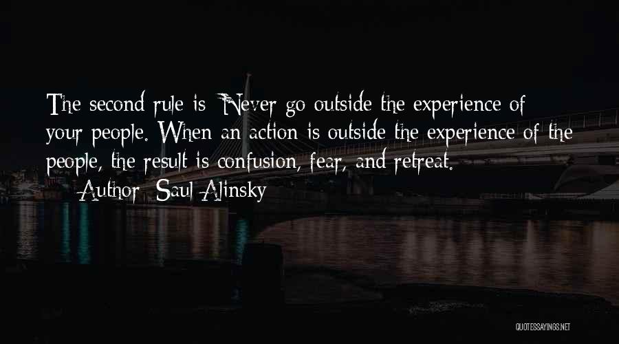 Fear Of Result Quotes By Saul Alinsky