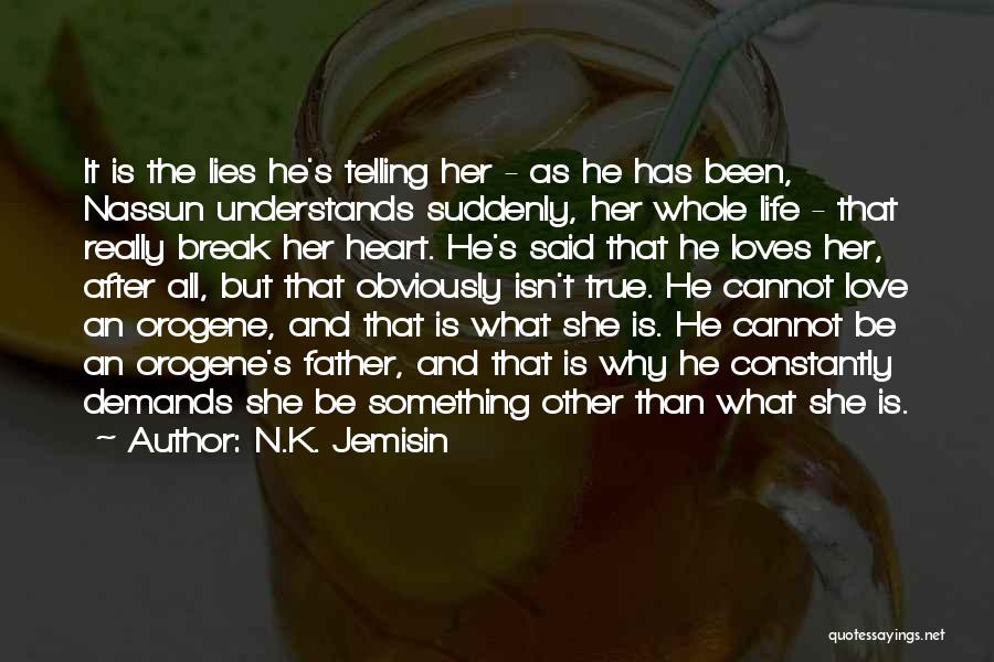 Fear Of Telling Someone You Love Them Quotes By N.K. Jemisin