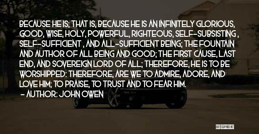 Fear Of The Lord Quotes By John Owen