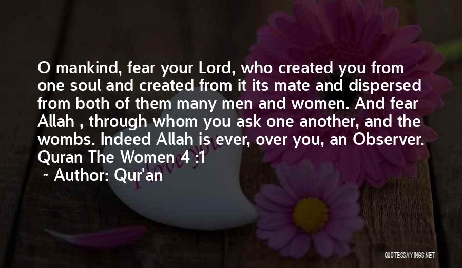 Fear Of The Lord Quotes By Qur'an