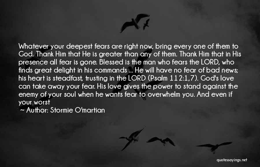 Fear Of The Lord Quotes By Stormie O'martian