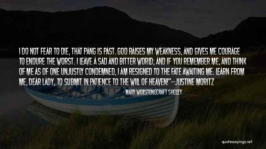 Fear Of The Past Quotes By Mary Wollstonecraft Shelley