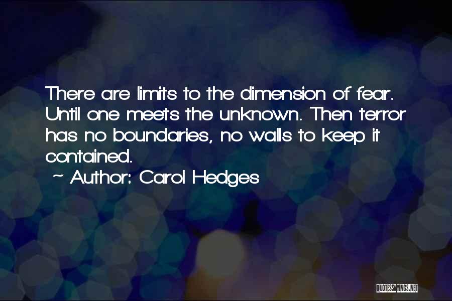 Fear Of The Unknown Quotes By Carol Hedges