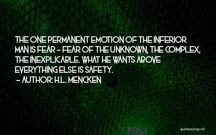 Fear Of The Unknown Quotes By H.L. Mencken