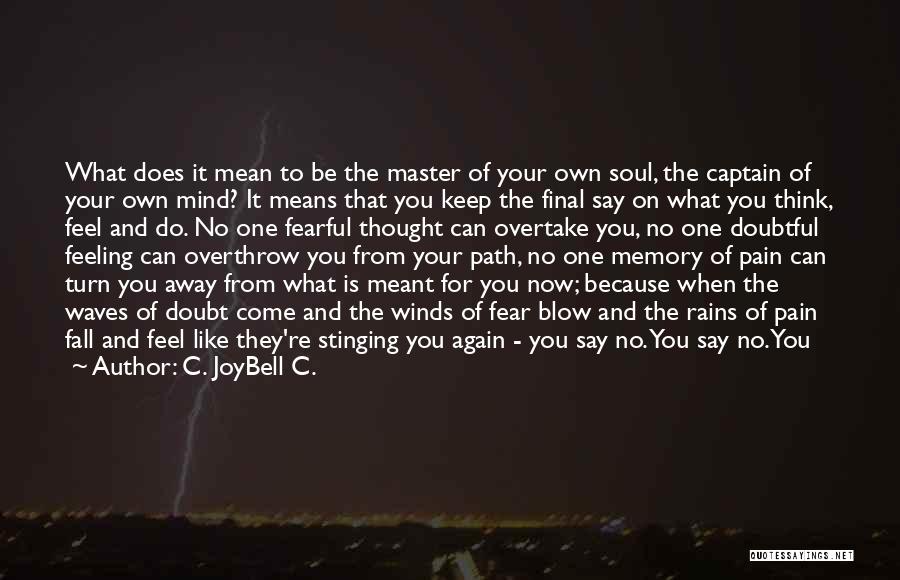 Fear Sayings And Quotes By C. JoyBell C.