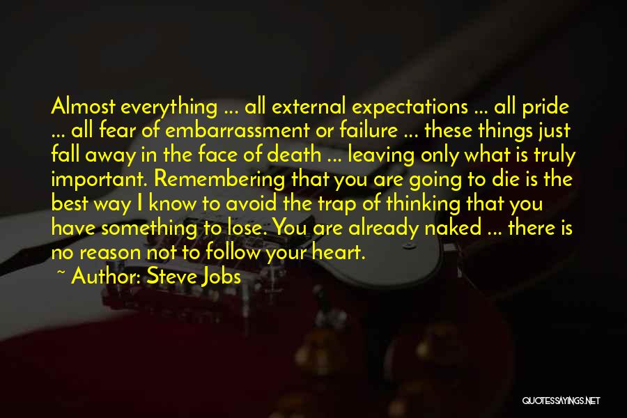 Fear To Failure Quotes By Steve Jobs