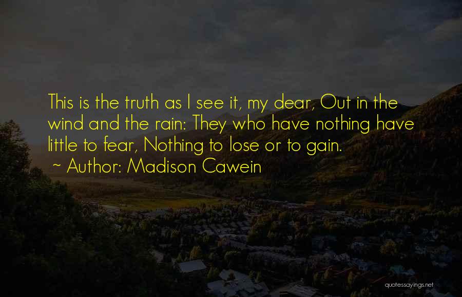 Fear To Lose Someone Quotes By Madison Cawein