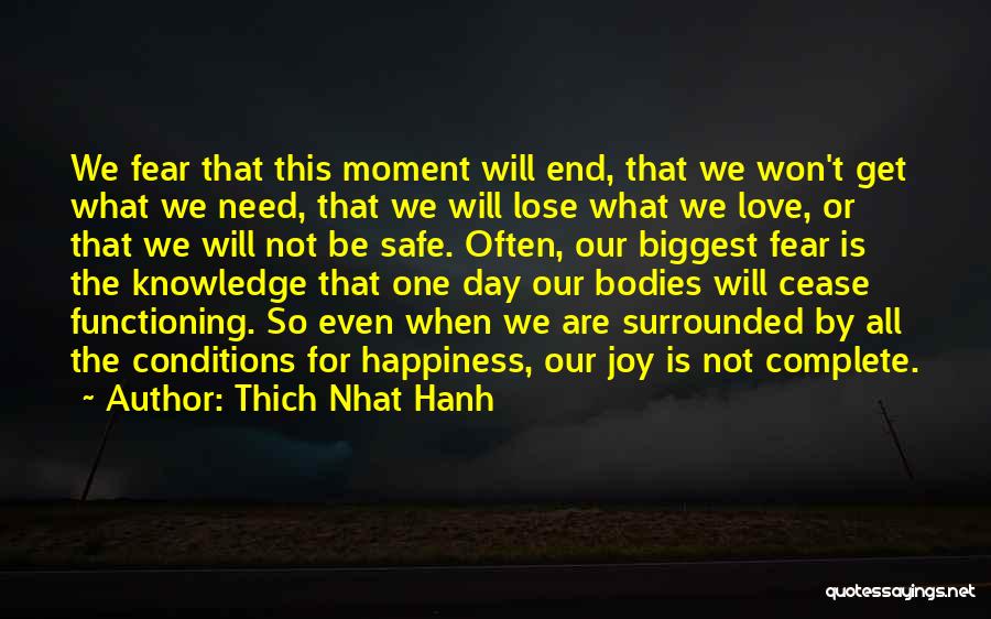 Fear To Lose The One You Love Quotes By Thich Nhat Hanh